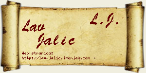 Lav Jalić vizit kartica